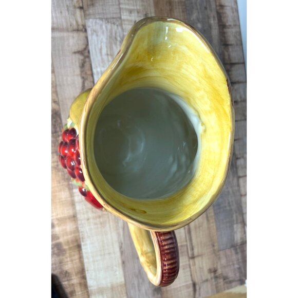 Certified International Pamela Gladding Ceramic Fruit Pitcher Hand Wash Only - Picture 4 of 5